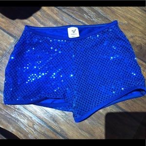 Blue sequin spanks